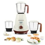 61.0% Off – Borosil Home Star Mixer Grinder, For Wet/Dry Mixing & Grinding, 500 Watts, 3 Stainless Steel Jars(1.2 L Blending Jar, 800 ml Dry/Wet Grinder, 400 ml Chutney Jar), Mixie For Kitchen