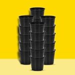90.0% Off – Plastic Flower Pots 6 Inch | Black Nursery Plant Pots for Indoor & Outdoor Gardening | Lightweight, Durable Pots with Drainage for Seeds, Succulents & Saplings | Pack of 10
