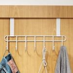 83.0% Off – Crasts Over The Door Hook Hanger, Hanging Organizer Rack Steel Door Hook Hanger Wall Hook Rack (7 Hooks) White