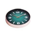 66.0% Off – Nautica Modern Wall Clock for Hall with Quartz Silent Sweep Technology | 1pc – 12 Inch(ABS) | Wall Clock for Bed Room, Home, Office, Kitchen & Living Room | Glossy Rim- Teal/Rose Gold