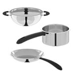 84.0% Off – Lifelong 3 pc Cookware | 2 Litre Stainless Steel Kadhai with SS Lid 23 CM| 1.2 Litre Stainless Steel Sauce Pan 16 CM| 1.2 litres Stainless Steel Fry Pan 23 CM| Bakelite Handles (LLSSCK01)