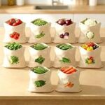 82.0% Off – Reusable Cotton Vegetable Storage Bags with Zipper Eco Friendly Washable Produce Bags for Fridge Kitchen Organizer Food Storage Pouches (Pack Of 10)