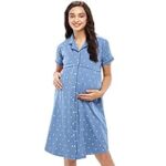 95.0% Off – ZEYO Women’s Cotton Night Dress Heart Printed Maternity & Feeding Short Nighty Night Gown Shirt 5635