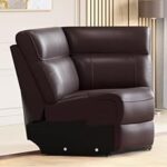 84.0% Off – Home Centre Stockholm Half Leather 1-Seater Wedge Recliner – Brown
