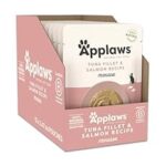 72.0% Drop – Applaws Natural Premium Wet Cat Food for Adult Cats, Tuna Fillet & Salmon Recipe Mousse Pack of 12 x 70g Pouches