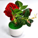 97.0% Off – Benuity Artificial Rose Flower Plant with Pot, for Home Office Or Gift