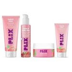 89.0% Off – The Plant Fix Plix Guava & Roses Regime for Bright Skin & Balanced Skin pH|Hydrating Cleanser|2-in-1 Toner Serum|Smoothie Moisturizer|Invisible Sunscreen Gel With SPF 50+ PA +++|For Unisex|Pack of 4