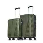 83.0% Off – Aristocrat 2 Pc Airpro Set Cabin 55cm(Small) Check-in 66cm(Medium) 8 Wheels Spinner Trolley Bags for Travel Hard Case Luggage, Lightweight Bag, with Combination Lock & 3 Years Warranty (Green)