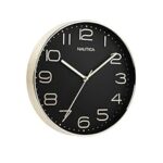 68.0% Off – Nautica Modern Wall Clock for Hall with Quartz Silent Sweep Technology | 1pc – 12 Inch(ABS) | Wall Clock for Bed Room, Home, Office, Kitchen & Living Room | 3D-Glossy Rim-Black/Rosegold