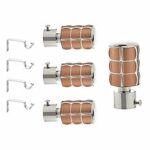82.0% Off – GLOXY ENTERPRISE Stainless Steel Curtain Bracket Parda Holder with Support 1 Inch Rod Pocket Finials Designer Door and Window Rod Support Fittings, Curtain Rod Holder (Copper 2 Pair)