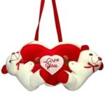 88.0% Off – DIKANG Hanging Couple Teddy Bear with Heart for Valentine’s Day Gift | Valentine Gift for Boyfriend/Girlfriend/Husband/Wife – 20cm (Off-White & Red)