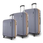 85.0% Off – Safari Genius Alley Set of 3 (Cabin + Medium + Large) Trolley Bags Hard Case Polypropylene, 4 Wheels, 360 Degree Wheeling Luggage, Suitcase for Travel, Trolley Bags for Travel, Flintstone