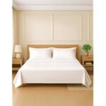 85.0% Off – Symbol Premium 100% Pure Cotton Soft Bedsheet for Double Bed – King Size (108×108 inches) with 2 Pillow Covers (27×17 inches) | 400 Threadcount