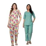 99.0% Off – WANRIP Women & Girl’s Cotton Night Suit | Soft Breathable Nightwear for Women Comfortable Lounge Wear Sleepwear Set for Girls Ladies Skin Friendly Smooth Fabric | Cotton | Multicolor (, XL)
