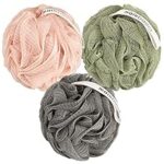 82.0% Drop – MainBasics Bath Shower Loofah Sponge Pouf Body Scrubber Exfoliator (Set of 3)