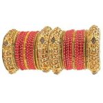 96.0% Off – NMII Golden Polka Dotted Metal Bangles Chuda Set For Women & Girls with Zircon Stone & Beads Worked | Traditional Women’s Bangles Chooda Set | Bangles For Women Latest- Set of 34