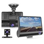 73.0% Off – Mabron (5 Year Warranty) 3 Channel Dash Cam 1080P, Front, Inside & Rear Camera with G-Sensor, Loop Recording, Parking Monitor – for Car Safety