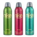 75.0% Off – Nike Unisex Amber + Rose + Musk Spray Deodorant For Woman- Pack Of 3 (200Ml Each), 3 Count