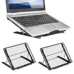 95.0% Off – Tithu Mart Metal Mesh Adjustable Laptop Stand, Ventilated Stainless Steel Laptop Holder, Ergonomic Height Adjustable Desk Stand, Portable Cooling Laptop Riser for Universal Laptops (Black)