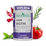 99.0% Off – Neuherbs Hair Biotin Capsules for Hair Growth | Supports Hair Fall Control & Stronger Thicker Hair | With DHT Blocker for Men & Women | Healthy Scalp & Hair Repair | 60 Capsules