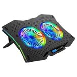 83.0% Off – ZEBRONICS Zeb- NC9000 Laptop Cooling pad with Dual 110mm Fan, Multi-Color Led Including 10 Multi Color LED Modes and has RGB Strips on The Both Sides