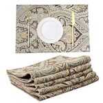 97.0% Off – Shailaja Creations Placemats for Dining Table Set of 6, Heat Resistant and Antiskid Table Mats Washable, Printed Place Mat for Home Kitchen Table Decor (45×30 CM) Coffee