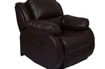 64.0% Off – The Couch Cell Multi-ply Hazel Recliner Leatherette, Brown