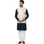 87.0% Off – SOJANYA (Since 1958 Men’s Pure Cotton Kurta and White Pyjama with Nehru Jacket