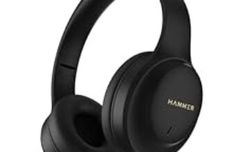 82.0% Off – HAMMER Vibe ENC Bluetooth Headphone, 40mm Driver, Dual Pairing, 50hrs Playtime, Voice Assistant, BT V5.4, Game Mode, Soft Cushions, Lightweight Headphones for Music, Gaming and Calls (Black)