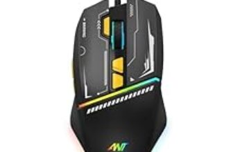 86.0% Off – Ant Ghost 50 RGB Gaming Mouse with12800 DPI Wired Optical Gamer Mouse with 8 Programmable Buttons & Software Support DIY Key Binding Fast Fire Button 1KHz Polling Rate – Black