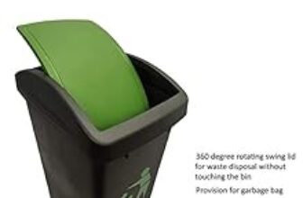 69.0% Off – CELLO Plastic Swing-Lid Garbage Dustbin (48 Ltr, Green/Blue/Black)