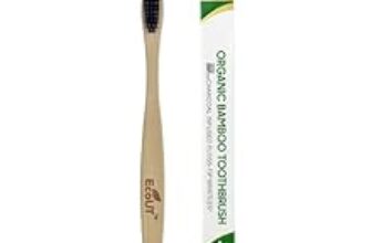 97.0% Off – EcoUT Organic Bamboo Toothbrush with Charcoal Activated Bristles | Compostable Wooden Toothbrush | Eco Friendly Toothbrush for Teeth Cleaning | Soft Bristles Brush for Adults & Kids | Plastic Free Dental Care (Pack of 1)
