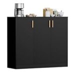 91.0% Off – Spyder Home Decore Craft Buffet Accent Storage Cabinet with Doors & Shelves,Sideboard Cabinet for Kitchen,Living Room,Color,Black 3-Door,Size,1 Year Warranty Covered