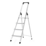 72.0% Off – Bathla Prime 4 – Step Foldable Aluminium Ladder for Home with Multi-Utility Support Handle | 5 – Year Manufacturer Warranty | Black