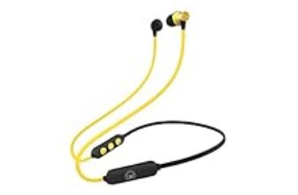 92.0% Off – Ekko Unplug N02 Bluetooth Neckband, 15 Hours Playback Time, Bluetooth V5.1, 10 mm Driver, Twin Connect, Voice Assistance (Yellow)