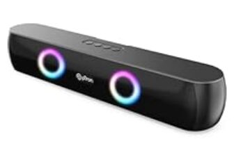 71.0% Off – pTron Fusion Beam V2 16W Bluetooth Soundbar Speaker, Stereo Sound, RGB Lights, Metal Grill, Soundbar for Phone/TV/Laptop/Tablets, BT5.3/Aux/TF Card/USB Playback & TWS Feature (Midnight)