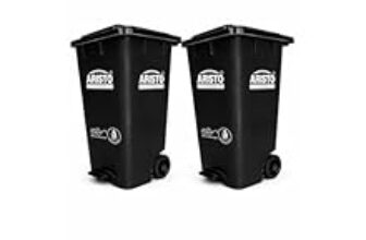 65.0% Off – ARISTO Plastic Wheel Pedal Garbage Dustbin 65 LTR (Black //Black) Pack Of 2