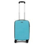 88.0% Off – Teakwood Andaman Textured Zigzag Stripline Unisex Check-in Hardside Cabin Trolley Bag with Secure Number Lock System 360 Degree Rotating 8 Wheels (56 CM, Sky Blue)