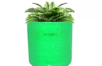 87.0% Off – CINAGRO Premium Grow Bags, Pack of 1 HDPE 260 GSM 12×12 Inch, UV Protected Round Green Garden Decor Plant Grow Bag, Planters for Terrace, Balcony & Gardening, Suitable for Vegetables & Flowers