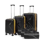 87.0% Off – VLITE Brampton 6-Piece Family Set – 3 Duffle Bags + 3 Trolley Suitcases, Unbreakable Polycarbonate Luggage, 8 Spinner Wheels, Built-in Number Lock, 3-Year Warranty (Set of 6 with Duffels, Black)