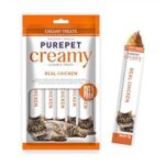81.0% Off – Purepet Creamy Lickable Cat Treats 375g (5 x 75g) | Real Chicken | Supports Skin & Coat | Easy Digestion | Aids Brain & Vision Development (All Life Stages)