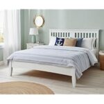 69.0% Off – APRODZ Solid Wood Parma Queen Size Bed – Elegant and Stylish Bedroom Furniture Without Storage for a Modern Home (White Finish)