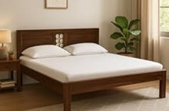 76.0% Off – EXCEL International Jiksa Design Solid Sheesham (Rose) Wood Queen Size Bed Without Storage | Wooden Double Bed | Rosewood, with Provincial Teak Finish – Elegant, Durable & Spacious