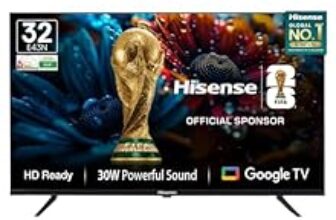 81.0% Off – Hisense 80 cm (32 inches) E43N Series HD Ready Smart Google LED TV 32E43N (Black)