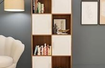 72.0% Off – neuspace Cube Arch Engineered Wood Open & Closed Bookshelf | Display Unit | Open 4 Shelves & 4 Door Cabinet Storage for Home & Office|1 Year Warranty (Finish – Leon Teak, Knock Down)