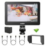 59.0% Off – GODOX GM7S 4K Camera Monitor 7″ 1200nit Ultra-Bright Monitor, 1920 * 1200 IPS Screen HDMI Input & Output 3D LUT Type-C/DC/Battery Powered On-Camera Monitor for DSLR Cameras with Sunshade+Battery