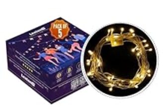 91.0% Off – Lexton Led String Light Plug Sourced 11 Meter, 40 High Pixel LED, 8MM Led Bulb, Suitable for Indoor & Outdoor Decorations, Diwali, Christmas, Wedding, Party, (Ultra Warm White, Pack of 5)