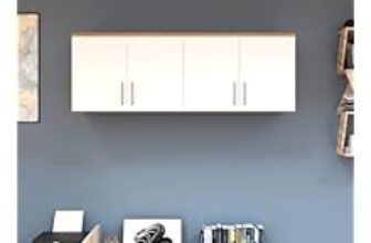 85.0% Off – Spyder Home Decore Craft Matte Finish Ea115 Wall Mounted 4 Door Kitchen Cabinet Multi-Purpose Cabinet for Kitchen, Living Room & Bedroom Color: White & Oak || Assembly -DIY (Do-It-Yourself)