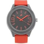 61.0% Off – Fastrack Quartz Analog Grey Dial Red Plastic Strap Unisex Watch – NT38003PP08W