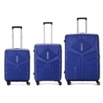 83.0% Off – Aristocrat Set of 3 Prime 3 Pc Cabin 55cm(Small) Check-in 66cm(Medium) Check-in 75cm(Large) 8 Wheels Trolley Bags for Travel Hard Case Luggage, Combination Lock (Blue) | 3-Year Warranty